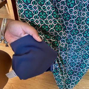 Green Pattern Wrap Dress